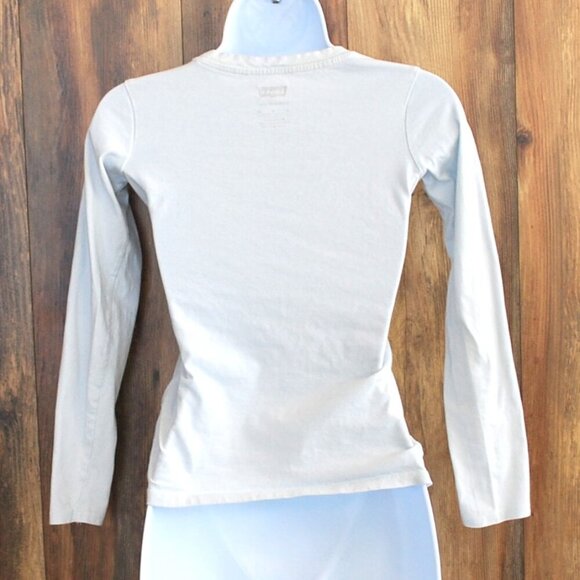 Levi's Long Sleeve Tee Shirt Girl's Size Medium Blue/Gray - Picture 2 of 3